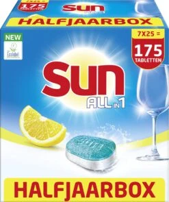 SUN® Sun All-in-1 Normaal Vaatwastabletten - 7 X 25 Tabletten - Voordeelverpakking -Schone Winkel 1006x1200
