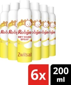 Robijn Zwitsal Dry Wash Spray - 6 X 200 Ml - Voordeelverpakking -Schone Winkel 1013x1200