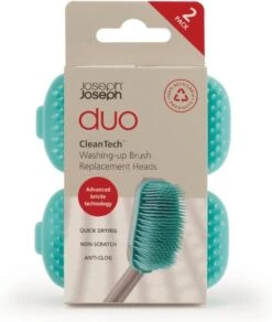 Duo Reserve Borstelkop Voor Afwasborstel, Set Van 2 Stuks, Licht Blauw - Joseph Joseph -Schone Winkel 1015x1200 1