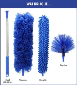 Telescopische Plumeau – Uitschuifbaar – Microvezel – Set Van 3 Opzetstukken – Stoffer – Ragebol -Schone Winkel 1084x1200 2