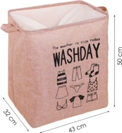 Merkloos Wasmand XL - Roze - 43 X 32 X 50 Cm - Opbergzak Kleding En Dekbed - Wasmand Groot - Multifunctionele XL Opbergtas - Speelgoedzak - Speelgoed Opberger Opbergzak - Kleding Waszak -Schone Winkel 1096x1200