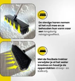 Schrobbezem Zwart Luiwagen Met Steel 120cm - Tuinbezem Straatbezem - Schoonmaak Schrobber Kunststof Harde Bezem - Schrobborstel En Schuurborstel -Schone Winkel 1104x1200 2