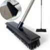 Schrobbezem Zwart Luiwagen Met Steel 120cm - Tuinbezem Straatbezem - Schoonmaak Schrobber Kunststof Harde Bezem - Schrobborstel En Schuurborstel -Schone Winkel 1105x1200 2