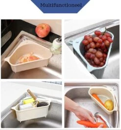 Cless - Gootsteenzeef – Grijs Zeef – Gootsteen Afvalbakje – Opvangbakje – Spoelbak – Afdruipbakje -Schone Winkel 1119x1200 5