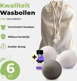 Drogerballen Met Wasparfum - Droogballen - Set Van 6 XL Ballen - Wasdroger Ballen Wol - 100% Nieuw-Zeelands Schapenwol - Wasballen 17 Drogerballen Met Wasparfum - Droogballen - Set Van 6 XL Ballen - Wasdroger Ballen Wol - 100% Nieuw-Zeelands Schapenwol - Wasballen -Schone Winkel 1143x1200