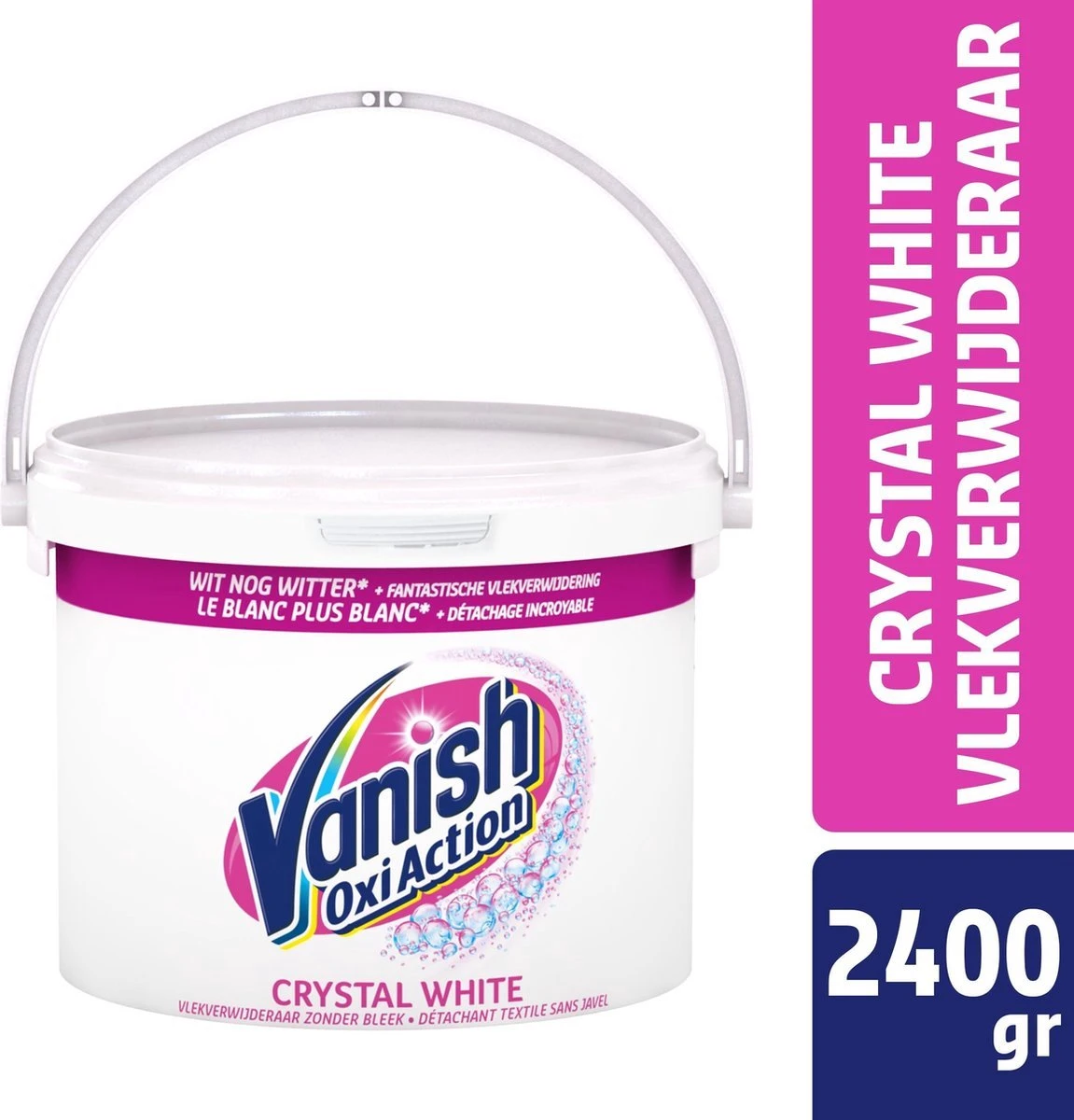 Vanish Oxi Action Crystal White Base Poeder - Voor Witte Was - 2,4 Kg 11 Vanish Oxi Action Crystal White Base Poeder - Voor Witte Was - 2,4 Kg - Afbeelding 9