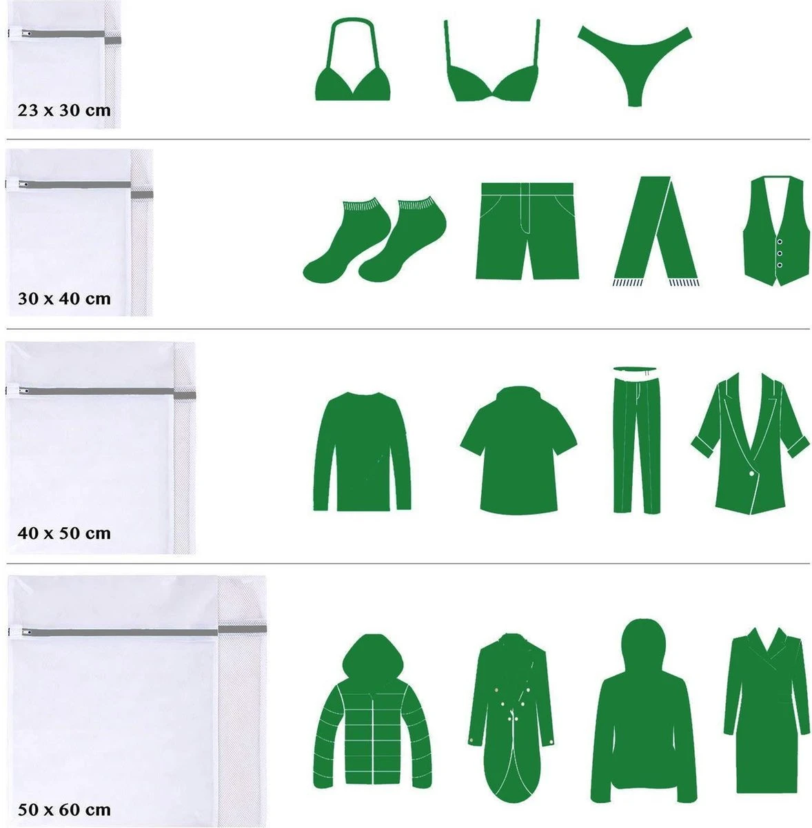 Merkloos Waszak 7x- Waszakken Voor Wasgoed- Laundry Bag- Incl. BH Waszakje Lingerie- Travel Organizer Bags-Set Van 7 7 Merkloos Waszak 7x- Waszakken Voor Wasgoed- Laundry Bag- Incl. BH Waszakje Lingerie- Travel Organizer Bags-Set Van 7 - Afbeelding 5