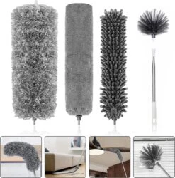 Livv Goods Telescopische Plumeau Set Met Telescoopsteel - 5 In 1 - Tot 250 Cm Uitschuifbaar - Duster - Stoffer -Schone Winkel 1184x1200 3