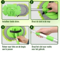 Merkloos Professionele Telescopische Wasborstel + Tonova Pen - Auto Schoonmaakborstel - Anti Slip - Auto, Caravan & Camper - Uitschuifbaar - Groen -Schone Winkel 1190x1200 6