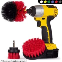 Kibani 9 Delige Borstelset Voor Boormachine - Wit, Rood, Geel - Voor Wielen, Tapijt, Bekleding, Beton En Steen | Schrobborstel – Boorborstel – Schuurborstel - Borstel Boormachine – Schoonmaakborstel – Reinigingsborstel – Tapijtreiniger - Borstelset -Schone Winkel 1194x1200 6