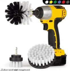 Kibani 3 Delige Borstelset Voor Boormachine - Wit - Voor Wielen, Tapijt En Bekleding - Schrobborstel – Boorborstel – Schuurborstel - Borstel Boormachine – Schoonmaakborstel – Reinigingsborstel – Tapijtreiniger - Borstelset -Schone Winkel 1194x1200 7