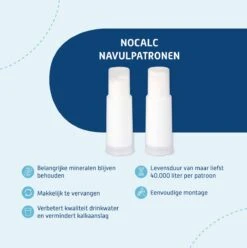 NoCalc Navulpatronen - 2 Stuks - Gebruik I.c.m. Electronic Sensor - Waterontharder - Waterontkalker -Schone Winkel 1196x1200