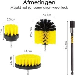 Professionele 4 Delige Borstelset Voor De Boormachine Incl. Verlengstuk, Deze Schoonmaak Schuurborstel Elektrisch Opzetborstel Schrobborstel Set Is Geschikt Als Schrobber Voor Badkamer, Auto, Keuken En Tuin 16 Professionele 4 Delige Borstelset Voor De Boormachine Incl. Verlengstuk, Deze Schoonmaak Schuurborstel Elektrisch Opzetborstel Schrobborstel Set Is Geschikt Als Schrobber Voor Badkamer, Auto, Keuken En Tuin -Schone Winkel 1196x1200 4