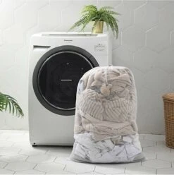 Wasnet Waszak - Groot - XL - 60 X 80 CM - Wit - Treksysteem - Trekbandsluiting - Polyester - Laundry Bag -Schone Winkel 1197x1200 1
