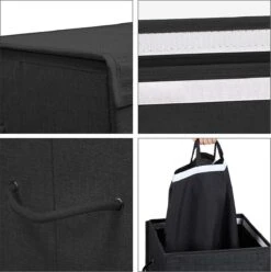 Opvouwbare Wasmand Met Deksel En Handvaten, 85L - Zwart -Schone Winkel 1197x1200 11