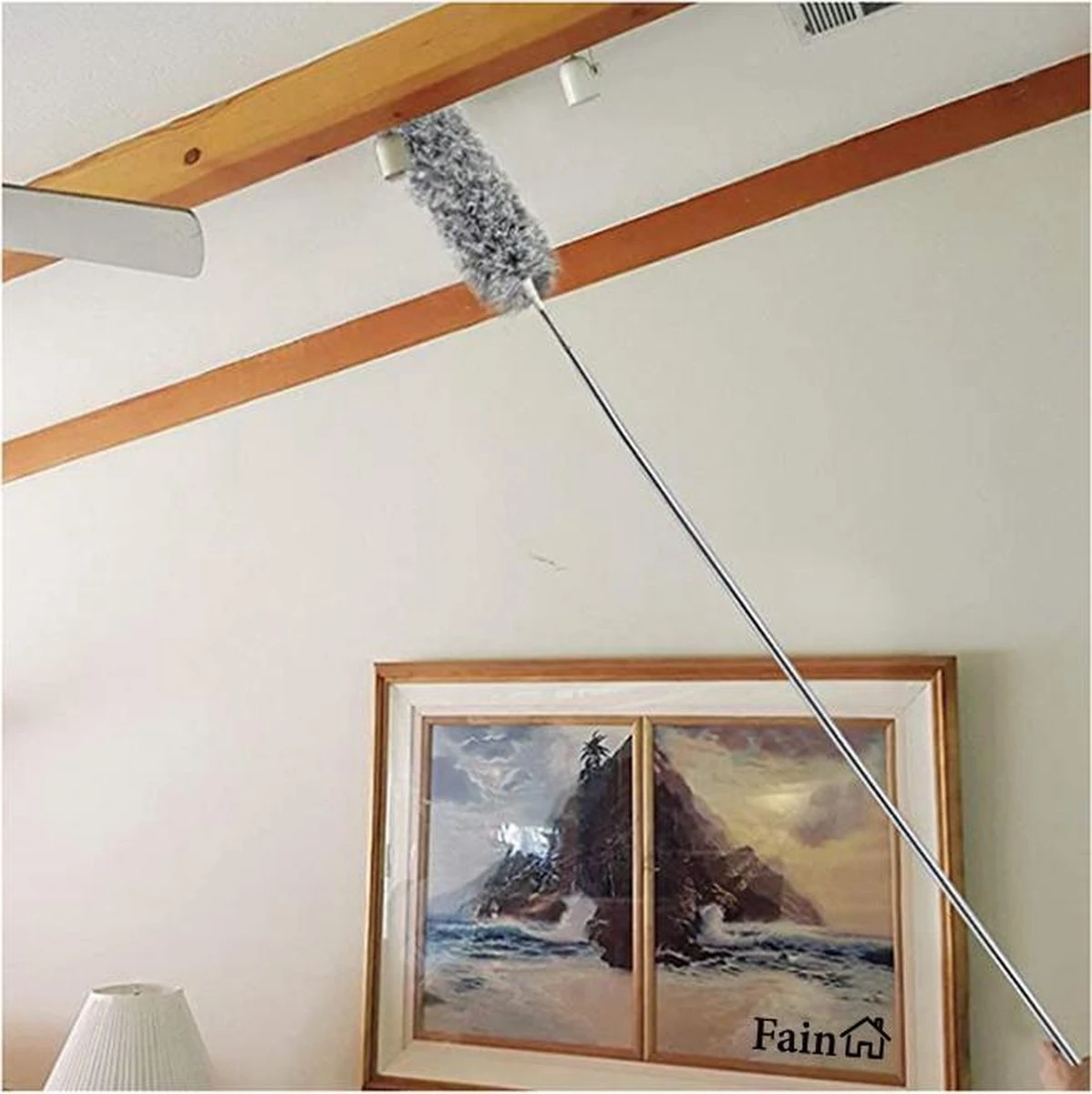 Fain® Plumeau Met Telescoopsteel – Grijs – 80 Tot 280 Cm - Uitschuifbaar – Wasbaar - Flexibel 360° Draaibaar – Duster - Microvezel Ragebol 6 Fain® Plumeau Met Telescoopsteel – Grijs – 80 Tot 280 Cm - Uitschuifbaar – Wasbaar - Flexibel 360° Draaibaar – Duster - Microvezel Ragebol - Afbeelding 4