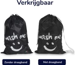 Wonair - Grote Waszak - Laundry Bag - Wash Me - 60x90cm - Zwart - Met Trekkoord -Schone Winkel 1200x1031 1