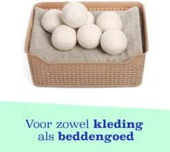 Casa Calma Drogerballen (6 Stuks) - Inclusief Opbergzakje - 100% Natuurlijk Schapenwol - Droger Ballen - Zero Waste Wasverzachter Bollen - Energiebesparend Drogen Met Droogbollen - Dryer Balls - Diervriendelijk & Milieuvriendelijk - Energie Besparen -Schone Winkel 1200x1075