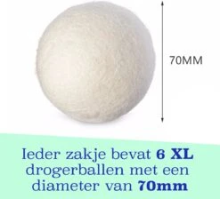 Casa Calma Drogerballen (6 Stuks) - Inclusief Opbergzakje - 100% Natuurlijk Schapenwol - Droger Ballen - Zero Waste Wasverzachter Bollen - Energiebesparend Drogen Met Droogbollen - Dryer Balls - Diervriendelijk & Milieuvriendelijk - Energie Besparen -Schone Winkel 1200x1090 1
