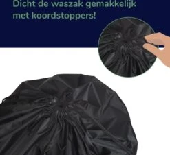 Wonair - Grote Waszak - Laundry Bag - Wash Me - 60x90cm - Zwart - Met Trekkoord -Schone Winkel 1200x1097 1