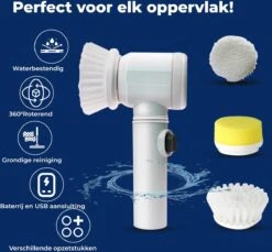 B-care Magic Brush - Elektrische Multifunctionele Schoonmaakborstel - 7 Opzetstukken - Wasborstel - Poetsmachine - Schrobborstel - Handborstel - Werkborstel - Schrobber - Boorborstel - Reinigingsborstel 22 B-care Magic Brush - Elektrische Multifunctionele Schoonmaakborstel - 7 Opzetstukken - Wasborstel - Poetsmachine - Schrobborstel - Handborstel - Werkborstel - Schrobber - Boorborstel - Reinigingsborstel -Schone Winkel 1200x1112 2