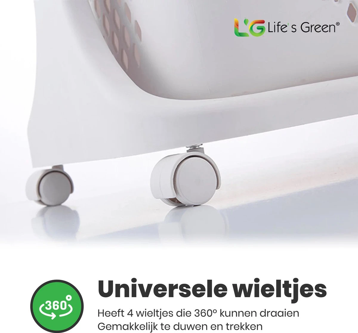 Life’s Green® - Wasmand - Wasmand 3 Vakken - Wassorteerder - Ophangbaar 8 Life’s Green® - Wasmand - Wasmand 3 Vakken - Wassorteerder - Ophangbaar - Afbeelding 6