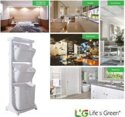 Life’s Green® - Wasmand - Wasmand 3 Vakken - Wassorteerder - Ophangbaar 15 Life’s Green® - Wasmand - Wasmand 3 Vakken - Wassorteerder - Ophangbaar -Schone Winkel 1200x1124 5