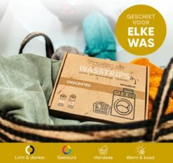 Wasmiddeldoekjes - Ongeparfumeerd Wasstrips 128 Wasbeurten – Wasmiddel Wasdoekjes - Natuurlijke Wasverzachter – Vegan – Zero Waste -Schone Winkel 1200x1131