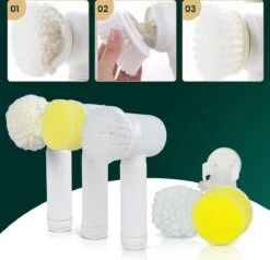 Apeiron Elektrische Schoonmaakborstel - Poetsmachine - Poliermachine - Schrobborstel - Handborstel - Werkborstel - Schrobber - Boorborstel - Wasborstel - Schoonmaakmiddelen - Reinigingsborstel - 3 Opzetstukken -Schone Winkel 1200x1155 4