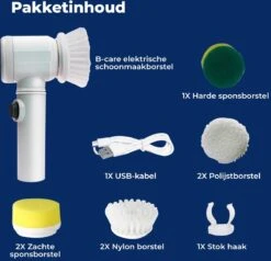 B-care Magic Brush - Elektrische Multifunctionele Schoonmaakborstel - 7 Opzetstukken - Wasborstel - Poetsmachine - Schrobborstel - Handborstel - Werkborstel - Schrobber - Boorborstel - Reinigingsborstel 20 B-care Magic Brush - Elektrische Multifunctionele Schoonmaakborstel - 7 Opzetstukken - Wasborstel - Poetsmachine - Schrobborstel - Handborstel - Werkborstel - Schrobber - Boorborstel - Reinigingsborstel -Schone Winkel 1200x1155 5