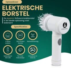 Apeiron Elektrische Schoonmaakborstel - Poetsmachine - Poliermachine - Schrobborstel - Handborstel - Werkborstel - Schrobber - Boorborstel - Wasborstel - Schoonmaakmiddelen - Reinigingsborstel - 3 Opzetstukken -Schone Winkel 1200x1157 3