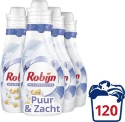Robijn Puur & Zacht Wasverzachter - 4 X 30 Wasbeurten - Voordeelverpakking -Schone Winkel 1200x1171 1