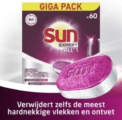 SUN® Sun Expert All-in 1 Vaatwastabletten - 60 Tabletten - Voordeelverpakking -Schone Winkel 1200x1176 1