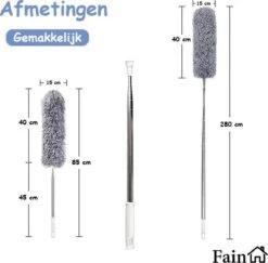 Fain® Plumeau Met Telescoopsteel – Grijs – 80 Tot 280 Cm - Uitschuifbaar – Wasbaar - Flexibel 360° Draaibaar – Duster - Microvezel Ragebol 24 Fain® Plumeau Met Telescoopsteel – Grijs – 80 Tot 280 Cm - Uitschuifbaar – Wasbaar - Flexibel 360° Draaibaar – Duster - Microvezel Ragebol -Schone Winkel 1200x1182 6