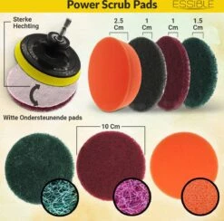 ESSIBLE Borstelboor - Set 20 Stuks - Schrobborstel - Polypropyleen - Borstel Boormachine - Schrobborstel - Schuurborstel - Automatische Reiniging - 20 Delige Borstelset Voor Boormachine -Schone Winkel 1200x1183 6