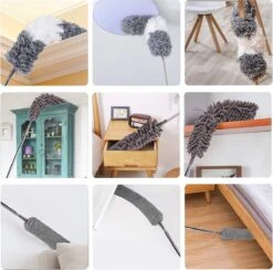 ForDig 7-Delige Plumeau Set - Duster Met Telescoopsteel Uitschuifbaar Tot 250 Cm - Inclusief Ragebol / Voegenborstel / Microvezel Doek / Chenille Borstel - Wasbaar - 360 Graden Draaibaar -Schone Winkel 1200x1184 10