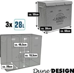Wasmand 3 Vakken Met Deksel - 84L Wasverzamelaar Wassorteerder Opvouwbaar Groot -Schone Winkel 1200x1184 12