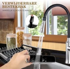 MIRI Afdruiprek – Afwasrek – Uitschuifbaar – Met Lekbak In Gootsteen – Afwas – Roestvrij Staal – Zwart 15 MIRI Afdruiprek – Afwasrek – Uitschuifbaar – Met Lekbak In Gootsteen – Afwas – Roestvrij Staal – Zwart -Schone Winkel 1200x1185 2