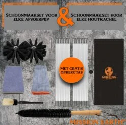 Schoorsteenveegset - 8 Meter - 2 Borstelkoppen - Professioneel - Schoorsteen Borstel - Veegkit - Haardset Voor Houtkachel - Flexibel - Schoorsteenveger - Pelletkachel Accessoires - Schoorsteen Reiniger - Geschikt Voor Boormachines -Schone Winkel 1200x1189 11