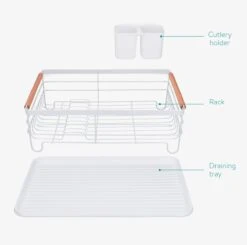 Navaris Afdruiprek Met Uitneembare Bestekhouder - Afwasrek Met Losse Lekbak - Vaatwasrek Met Plateau - Voor Bestek, Borden, Schalen En Pannen -Schone Winkel 1200x1189 7