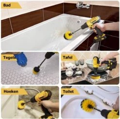 ESSIBLE Schrobborstel - Polypropyleen - Borstel Boormachine - Schrobborstel - Schuurborstel - Automatische Reiniging - 3 Delige Borstelset Voor Boormachine -Schone Winkel 1200x1190 8