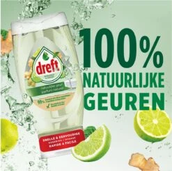 Dreft Natuurlijke Geur - Afwasmiddel - Bergamot & Gember - Ondersteboven Fles - Voordeelverpakking 8 X 370 Ml -Schone Winkel 1200x1197 17