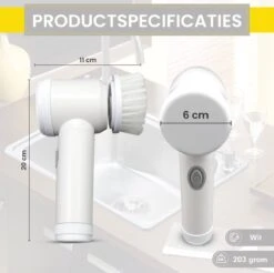Lenga Elektrische Schoonmaakborstel - 5 In 1 Borstel - Oplaadbaar - Wasborstel - Schoonmaakmiddelen - Schrobborstels -Schone Winkel 1200x1197 28