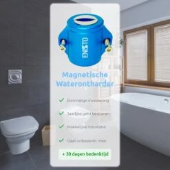ENISTO® Magnetische Waterontharder Small – Waterontharder Magneet – Douchefilter – Waterontkalker – Waterverzachter – Antikalk – Blauw – RVS -Schone Winkel 1200x1200 1033