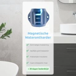 ENISTO® Magnetische Waterontharder Medium – Waterontharder Magneet – Douchefilter – 15.000 Gauss – Waterontkalker – Waterverzachter – Antikalk – Blauw – RVS -Schone Winkel 1200x1200 1050