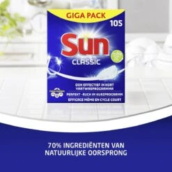 SUN® Sun Vaatwastabletten Classic - 105 Stuks - Voordeelverpakking -Schone Winkel 1200x1200 1141