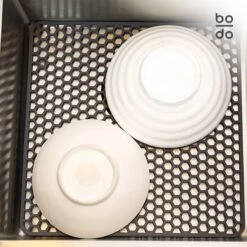 BODO Gootsteenmat Siliconen Donker Grijs - 34.5 X 34.5 Cm - Keuken Accessoires - Gootsteen Beschermer - Onderzetters Siliconen - Anti Kras -Schone Winkel 1200x1200 1198