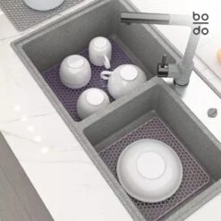 BODO Gootsteenmat Siliconen Donker Grijs - 30.5 X 30.5 Cm - Keuken Accessoires - Gootsteen Beschermer - Onderzetters Siliconen - Anti Kras - Gootsteen Accessoires 13 BODO Gootsteenmat Siliconen Donker Grijs - 30.5 X 30.5 Cm - Keuken Accessoires - Gootsteen Beschermer - Onderzetters Siliconen - Anti Kras - Gootsteen Accessoires -Schone Winkel 1200x1200 1203