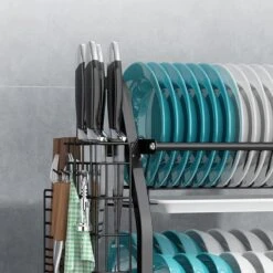 Merkloos Afdruiprek - Afdruiprek Met Lekbak - Afwas - Metaal - Zwart - RVS Afwasrek -Schone Winkel 1200x1200 1211