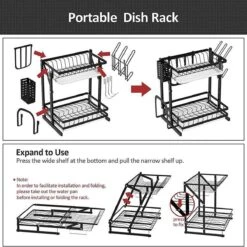 TammaT - Afdruiprek Met Lekbak 2 Laags – Inklapbaar - Afwasrek – Met 2 Lekbakken – Extra Accessories Voor Servies En Snijplanken - RVS - 38x35x26,5cm 16 TammaT - Afdruiprek Met Lekbak 2 Laags – Inklapbaar - Afwasrek – Met 2 Lekbakken – Extra Accessories Voor Servies En Snijplanken - RVS - 38x35x26,5cm -Schone Winkel 1200x1200 1239